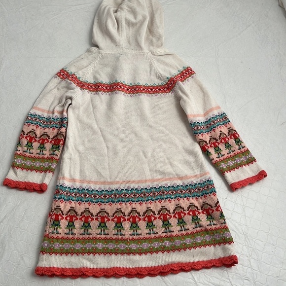 Gap ivory multicolor hooded fair isle knit sweater dress or tunic - Picture 2 of 6